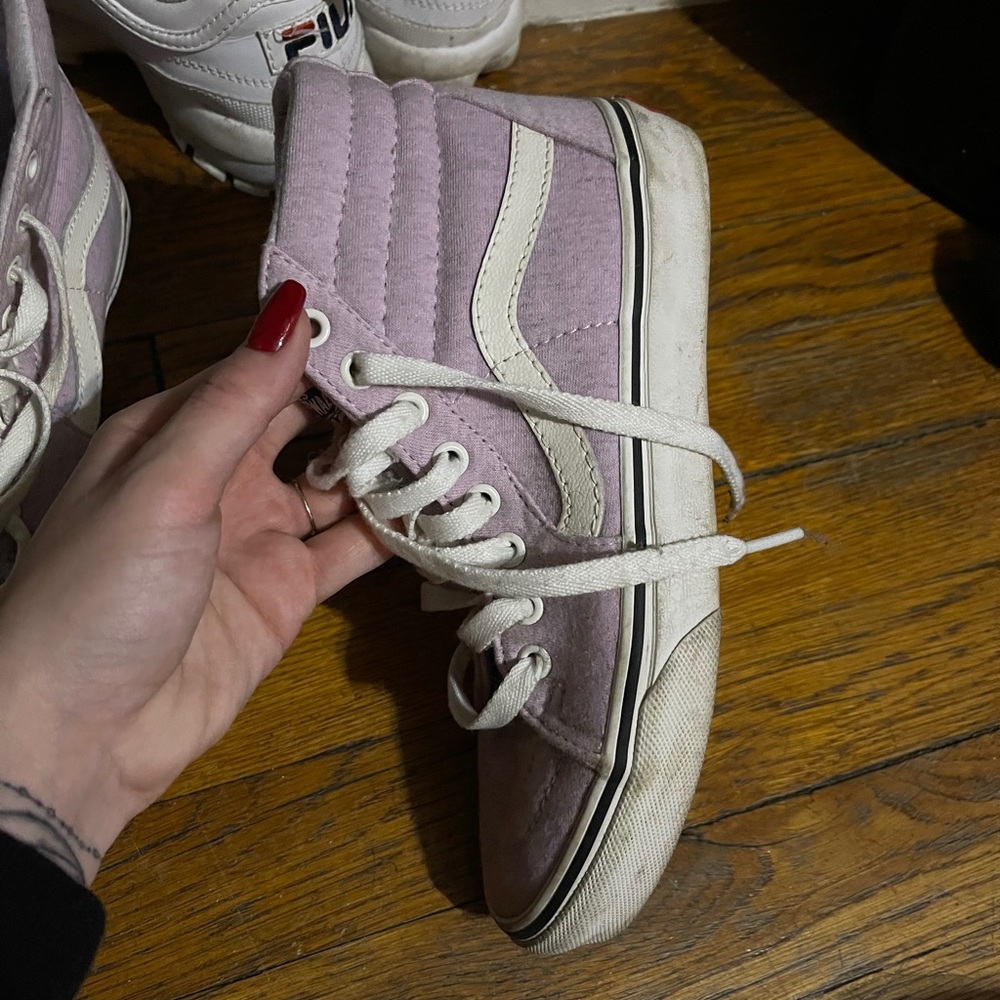 High top lilac vans size 7
